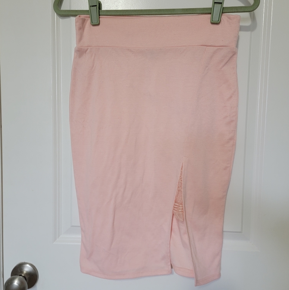 Charlotte Russe Light Pink Pencil Skirt